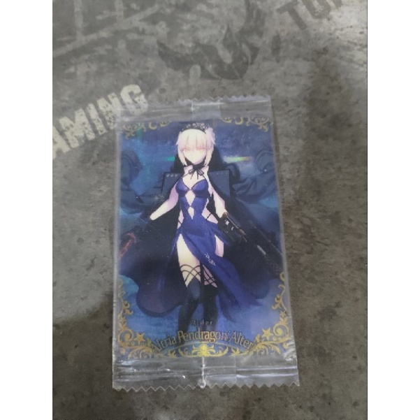 Thẻ bài bánh xốp Saber Alter FGO Fate/Grand Order chính hãng của Bandai