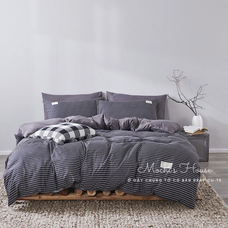 [HÀNG XUẤT NHẬT] BỘ CHĂN GA GỐI ĐỆM DRAP GIƯỜNG COTTON TICI SỌC MẪU MỚI NHẤT (CHAT CHỌN MẪU) | BigBuy360 - bigbuy360.vn
