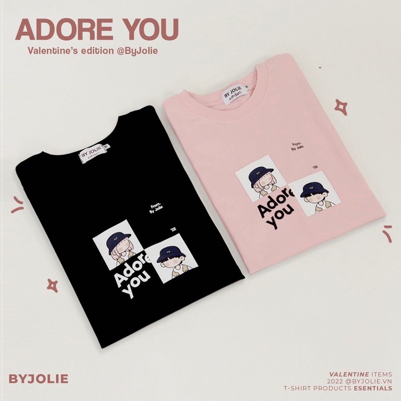 Áo phông Adore U chất cotton mềm mịn form unisex suông rộng