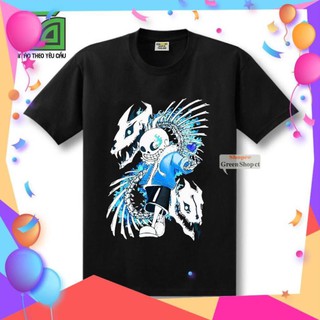 SALE- SALE- (HOT) Áo Thun In Hình Game Undertale Sans Vải Cotton Thái S114 - áo cực ngầu - hàng cực HOT