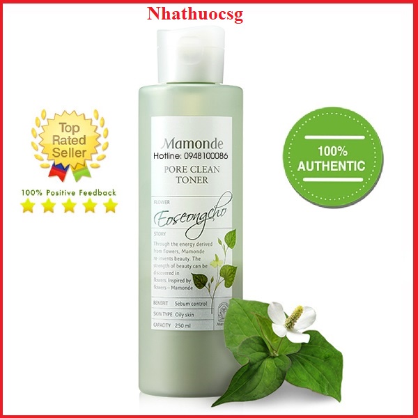 Toner Mamonde Pore Clean Rau Diếp Cá 250ml Chính Hãng Date Mới