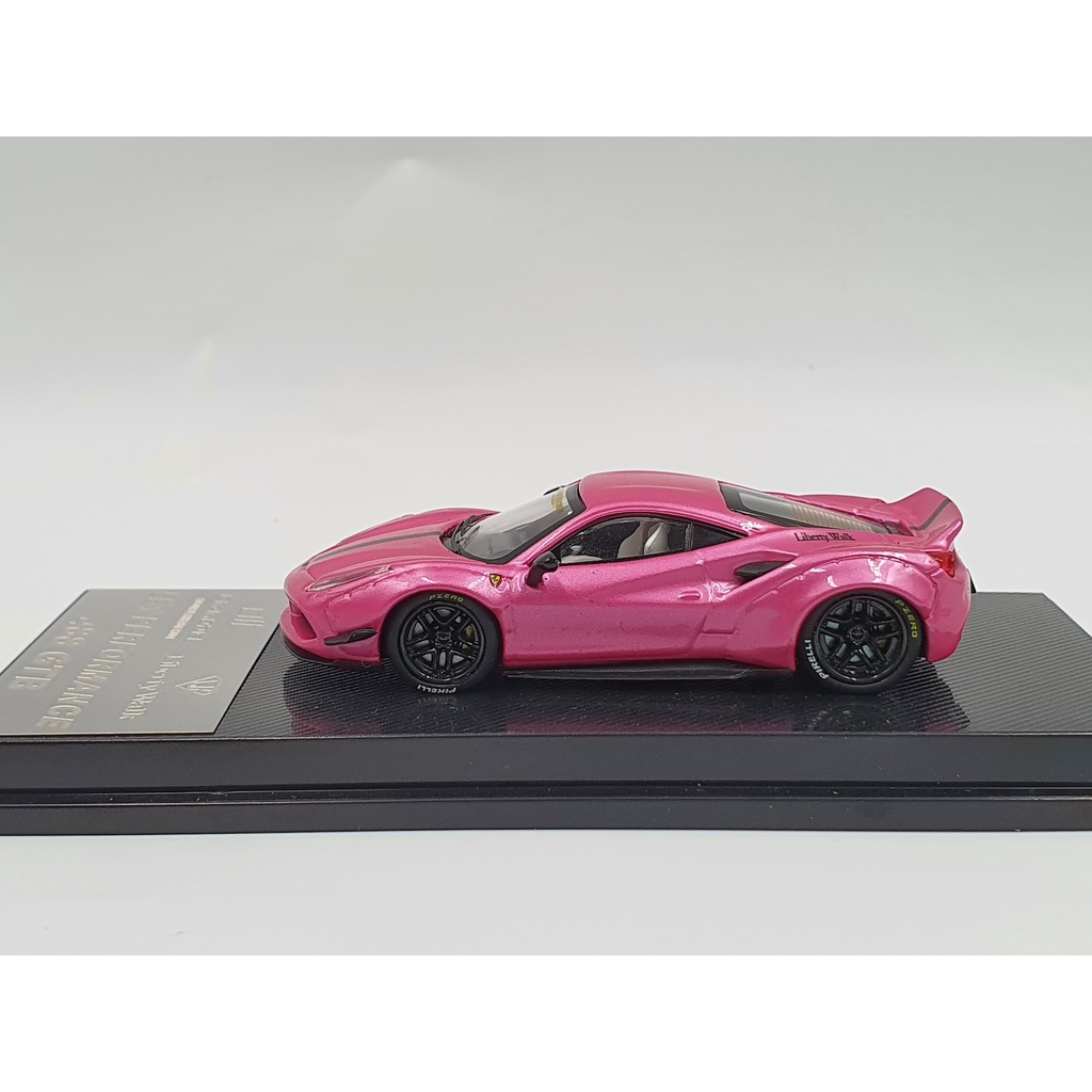 Xe Mô Hình Ferrari 488 GTB LB Performance 1:64 CM Model ( Hồng )