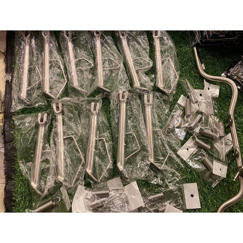 Compo chống đứng/ chống nghiêng/ đạp thắng/ gác máy inox 304 cho Xe Wave/Dream/Future