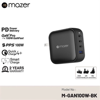 Adapter Củ Sạc MAZER Infinite.BOOST SuperMINI GaN PD100W Wall Charger