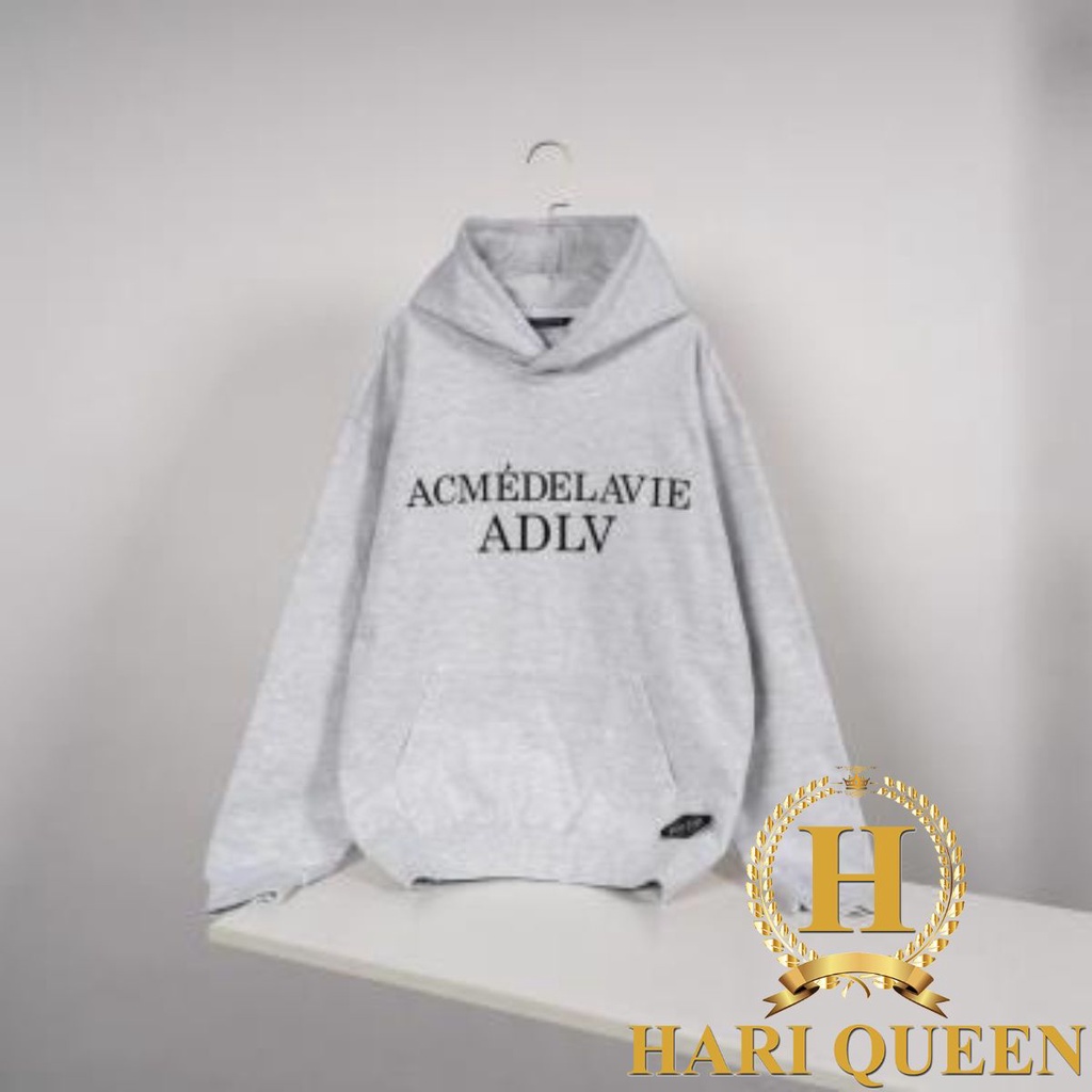 Áo hoodie ADLV chữ basic màu xám HARIQUEEN