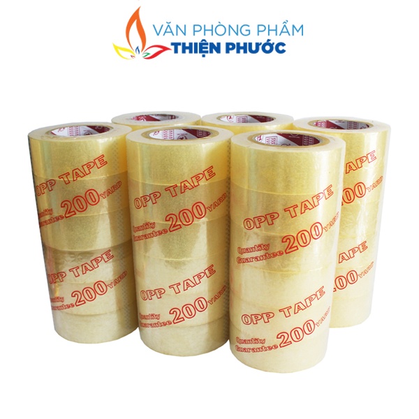 Băng keo trong 200yads 4.8cm  dán thùng Độ dính 45 THIỆN PHƯỚC