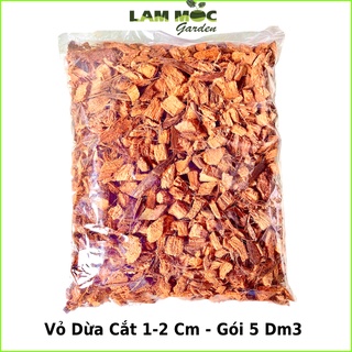 Giá thể trồng lan, cây trong nhà - xơ dừa cắt size 1-2 - gói 5 dm3