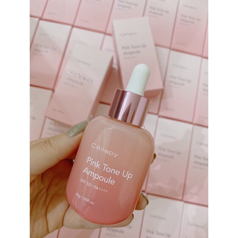 TINH CHẤT DƯỠNG TRẮNG CĂNG BÓNG NÂNG TONE DA CELLAPY PINK TONE UP AMPOULE | BigBuy360 - bigbuy360.vn