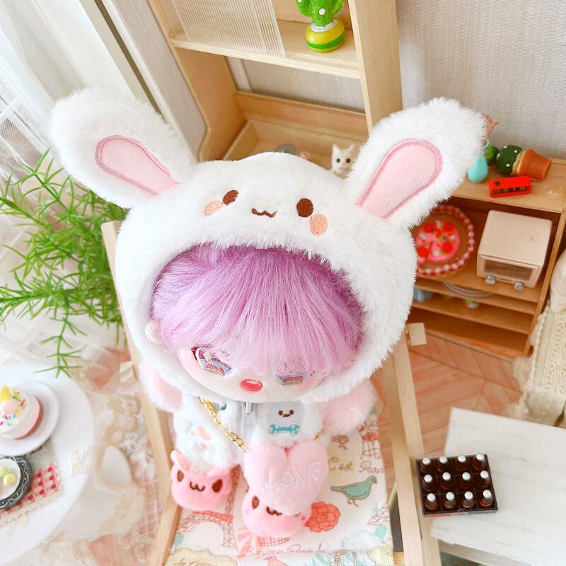 Quần Áo Cho Búp Bê 20cm Bằng Cotton Hình Gấu Trắng Sữa Nâu Chó Thỏ Đáng Yêu