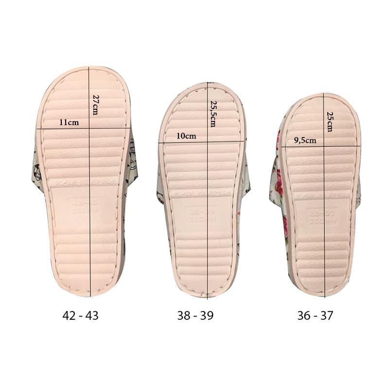 Dép lê nữ nam đi trong nhà mùa đông Hàn Quốc, Dép văn phòng siêu nhẹ, vải bố, siêu êm chống trơn trượt 88031