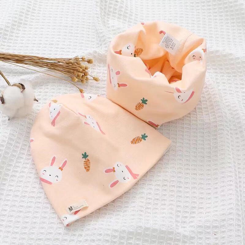 Minchun123: Set khăn và mũ mềm COTTON mịn, CO GIÃN cho bé