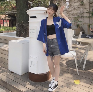 Haori Nữ Nhật Bản Chất Sơ Mi Lụa ( kèm dây cột eo rời )