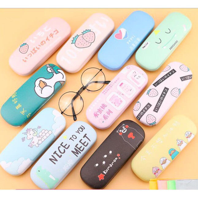 (20 Mẫu) Hộp Đựng Kính Học Sinh Hot Trend Nhiều Mẫu Lựa Chọn Trái Dâu, Hoa Nhí, Hình Thú Kì Lân, Khủng Long Bukao