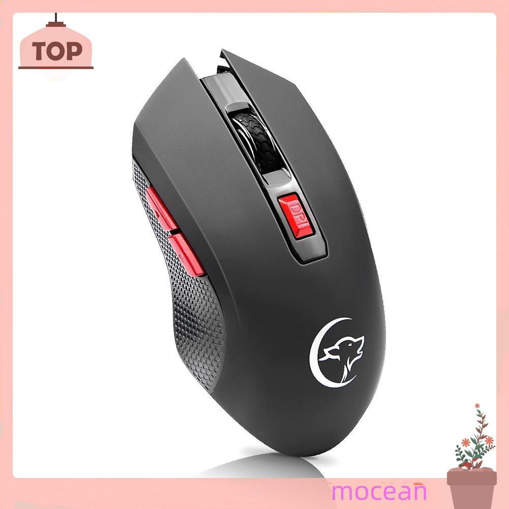 Chuột Gaming Không Dây Quang Học 2.4g 6 Nút 2400dpi Với Đầu Nhận Usb # F8S