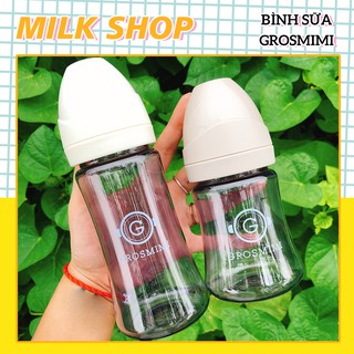 Bình sữa GROSMIMI Hàn Quốc 200ml/300ml chính hãng (Hỗ trợ đổi núm)  - Bình sữa cho trẻ sơ sinh PPSU không BPA