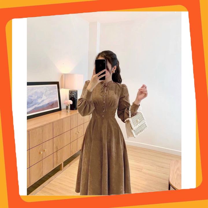 Váy xoè nhung tăm thiết kế siêu sang chảnh.Chất tăm nhung QCCC cực dầy dặn Diện lễ tết, đám cưới, đi chơi.FREESIZE< 60kg