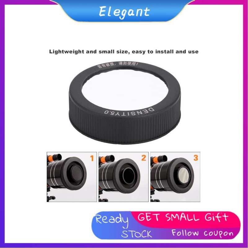 Eleganthome 50mm Solar Filter Sun Film Membrane 5.0 Telescope Lens Cap Eyes Protector SS5