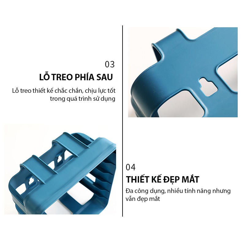 Kệ để thức ăn 6 tầng Goodstore tặng kèm 6 đĩa màu trắng