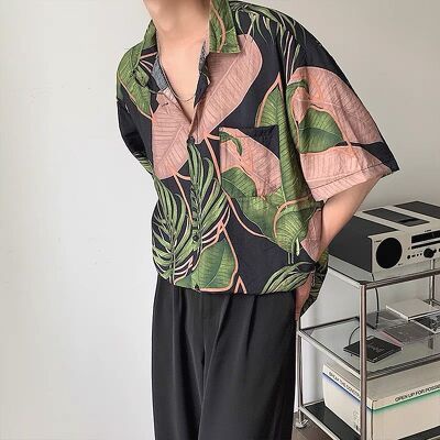 Áo Sơ Mi Hoa Unisex Cộc Tay Họa Tiết Hawai Đi Biển FT369 RHODI