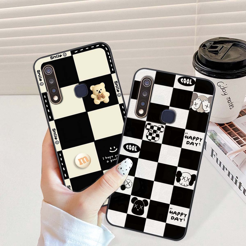 Ốp Vivo Y19 / U3 gấu Bear rick caro vuông thời trang siêu đẹp