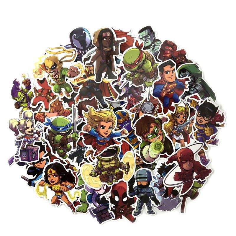 50 Miếng Dán Hình Siêu Anh Hùng Avenger