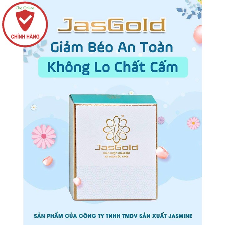 [CHÍNH HÃNG] Thảo Dược Giảm Béo, Bảo vệ sức khoẻ JasGold 18 viên - Trà Giảm cân Jasgold