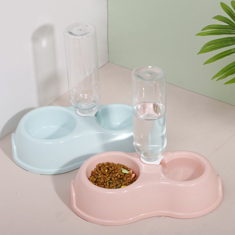 Bát đôi đựng thức ăn cho chó mèo LunaPet BA04, bát thức ăn giá rẻ, tiện lợi cho thú cưng