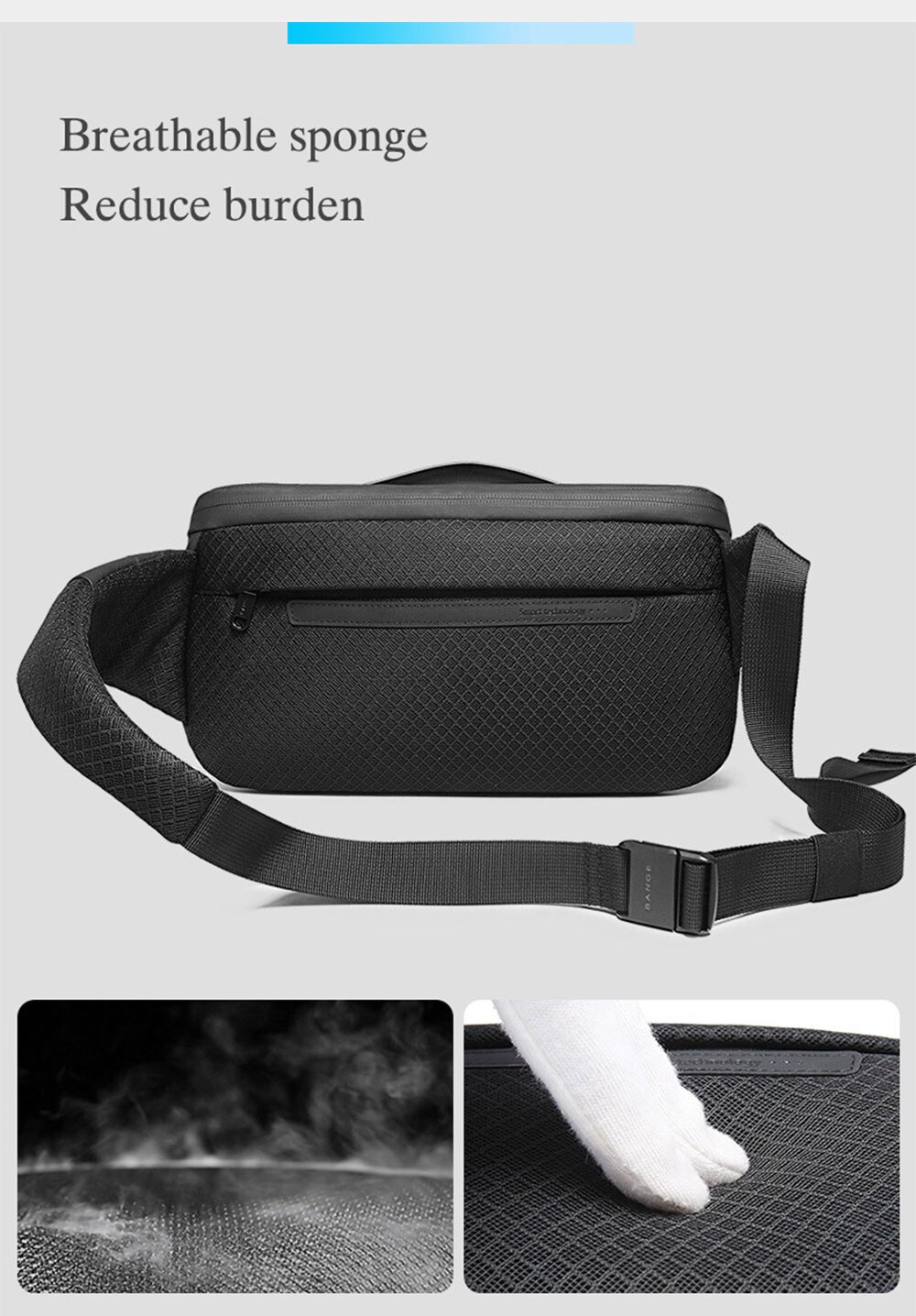 Bange Men's Chest Bag Waterproof Waist Bag Messenger Portable Bag | BigBuy360 - bigbuy360.vn