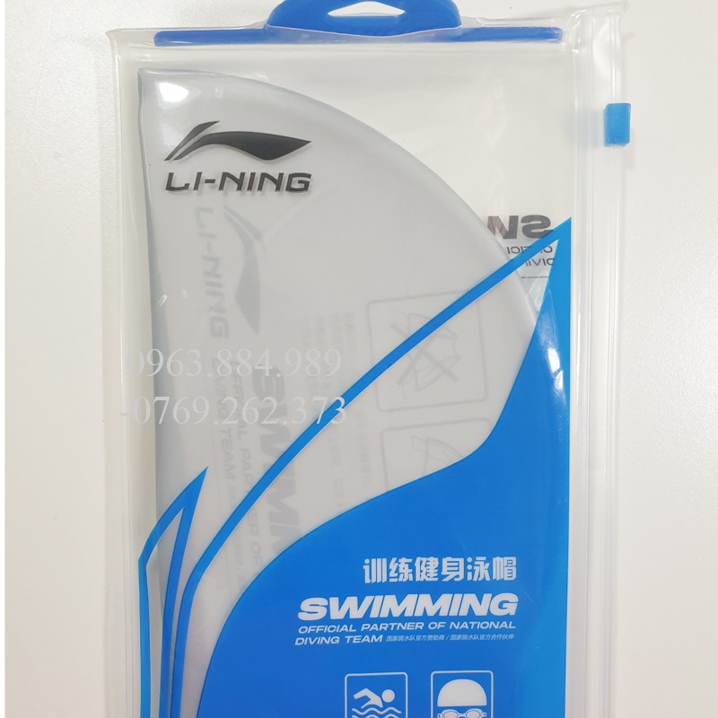 Hàng chính hãng- mũ bơi M.02 cao su cao cấp Li-Ning LXMR555 hàng unisex