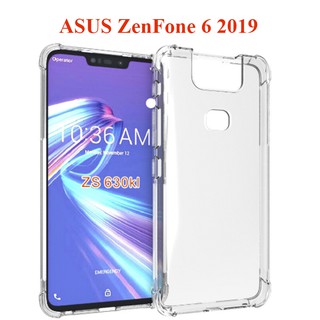 Ốp Lưng Asus ZenFone 6 2019 (ZS630KL) Trong Suốt Chống Sốc 4 Góc - Nhựa Dẻo Phủ NaNo Cao Cấp
