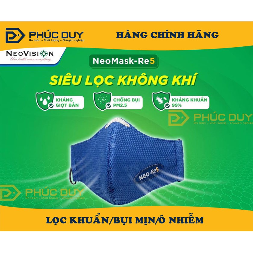 Khẩu Trang  NEOMASK Than hoạt tính Re5 đeo tai CHÍNH HÃNG