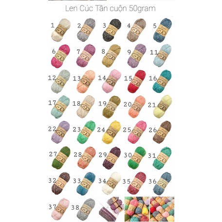 Len cúc tần ( cuộn 50gram)