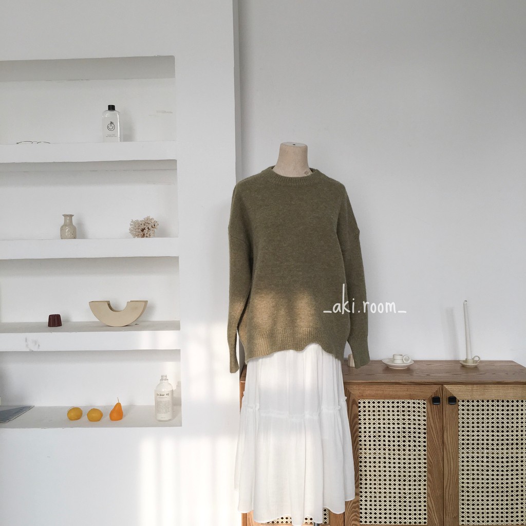 Áo len muối tiêu trơn sweater