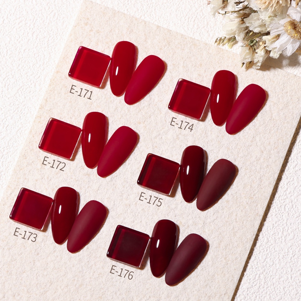 Sơn móng tay gel ANNIES Goya tông màu đỏ cherry hong khô dưới đèn UV bền màu thời trang 2022