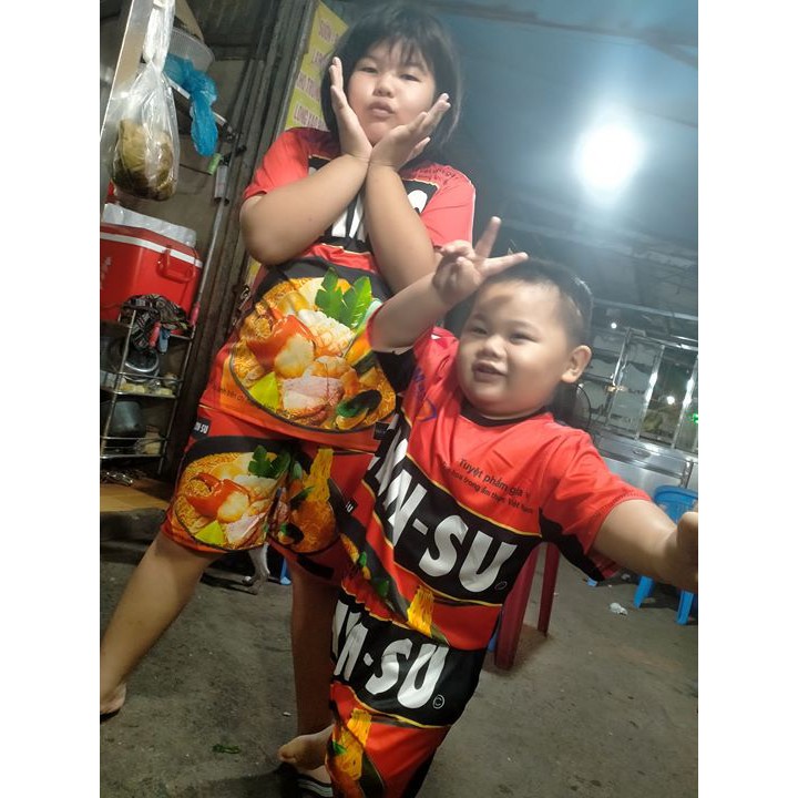 Bộ CHINSU 3D cả nhà cùng mặc 8-90kg co dãn thoáng mát, không bai xù | BigBuy360 - bigbuy360.vn