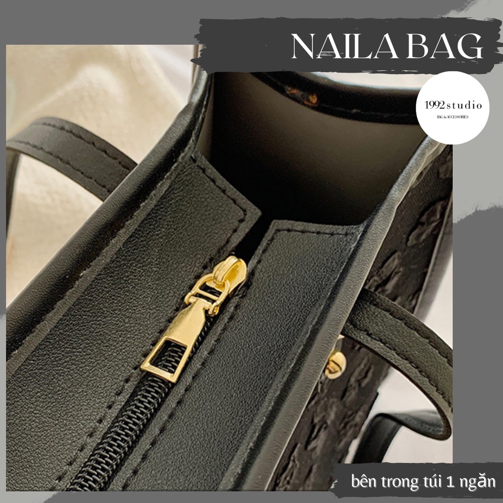 Túi xách nữ/ 1992 s t u d i o/ NAILA BAG / túi đeo vai, vải xốp hoa nổi lạ mắt.