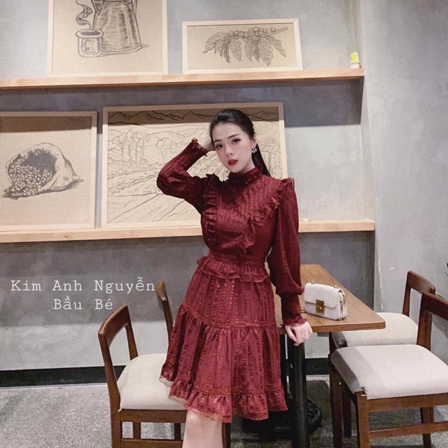 Váy búp bê cổ cao siêu xinh