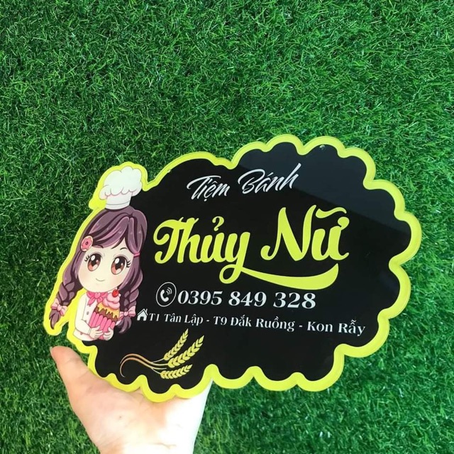 Bảng hiệu mica decor shop - Thiết kế và in thông tin shop theo yêu cầu