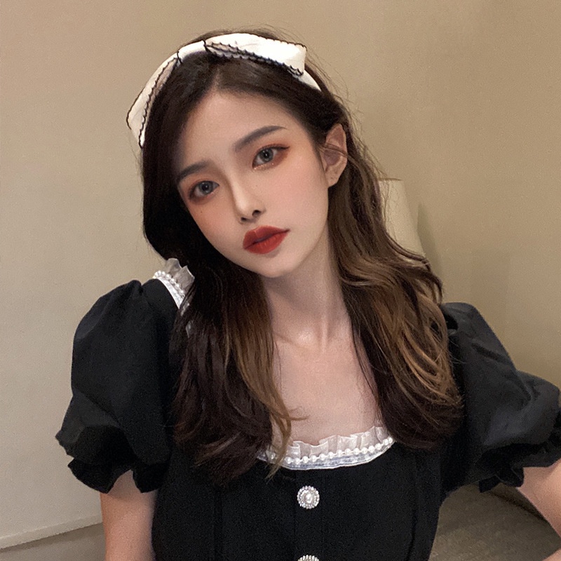 Băng đô cài tóc đính nơ phong cách Hàn Quốc ngọt ngào thời trang cho nữ