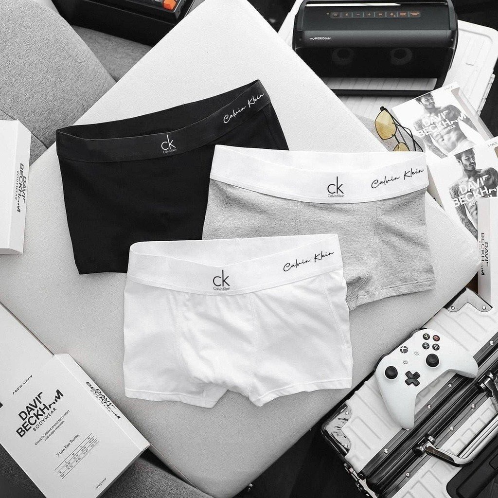Quần lót nam, quần boxer họa tiết ck cao cấp chất thun lạnh kháng khuẩn co giãn 4 chiều - CK 04 - ARES SHOP