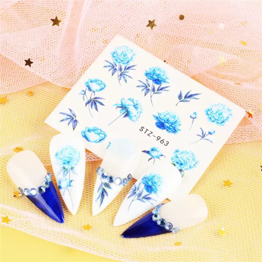 Sticker Nước Các Loại Hoa Đủ Màu | 12 Màu