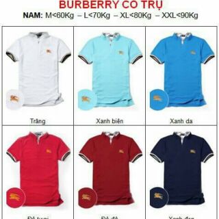 Áo thun nam cổ trụ buberry