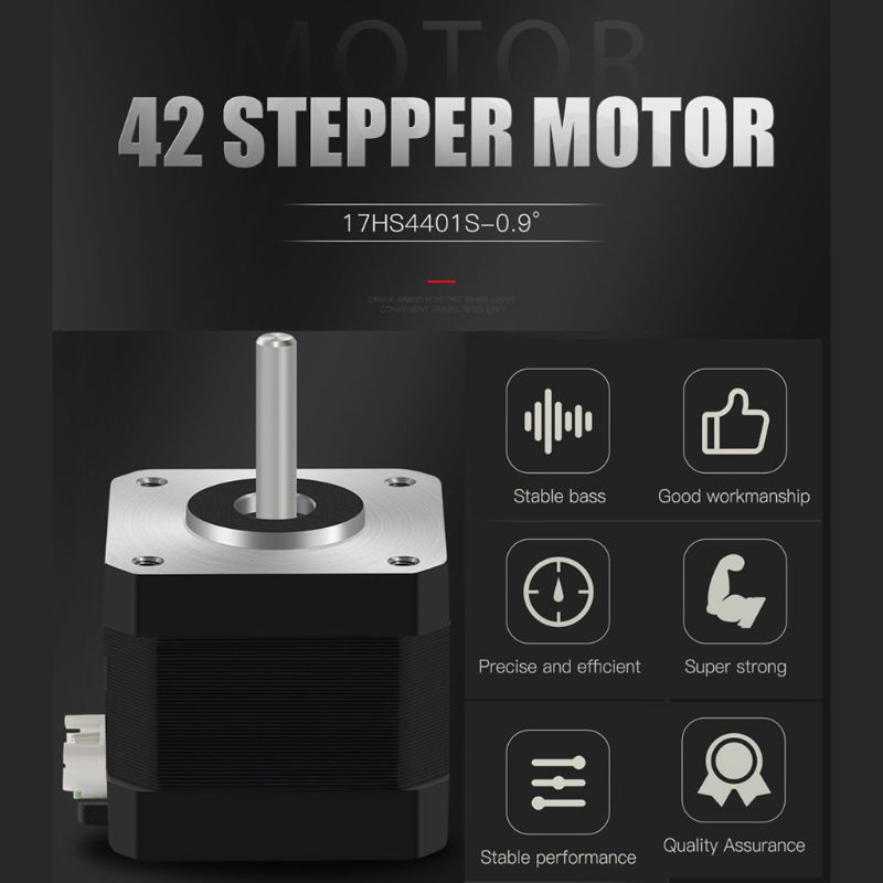 Động Cơ Bước Nema17 42Bygy 38mm 0.9 Độ 17HS4401 17HS4401S 42