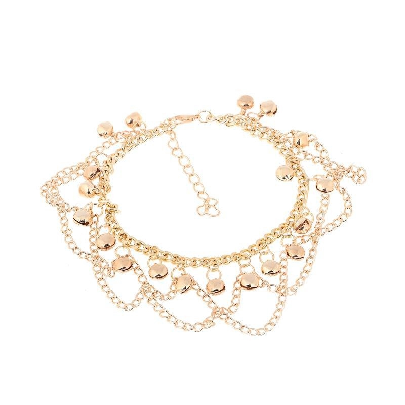 Lắc chân tua rua quyến rũ mạ vàng thời trang nữ tùy chỉnh kích cỡ thích hợp đi biển