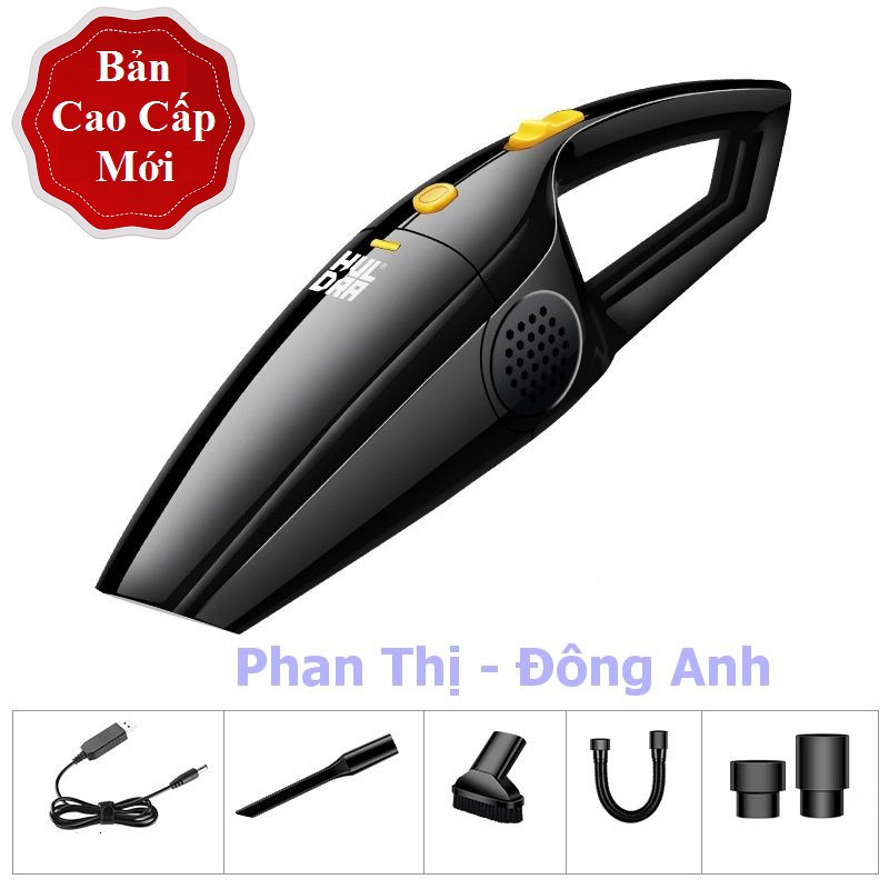 Máy hút bụi cầm tay mini,KHÔNG DÂY, Lực hút 5000pa,Công suất 120w (ẢNH THẬT-TEST LỰC HÚT)