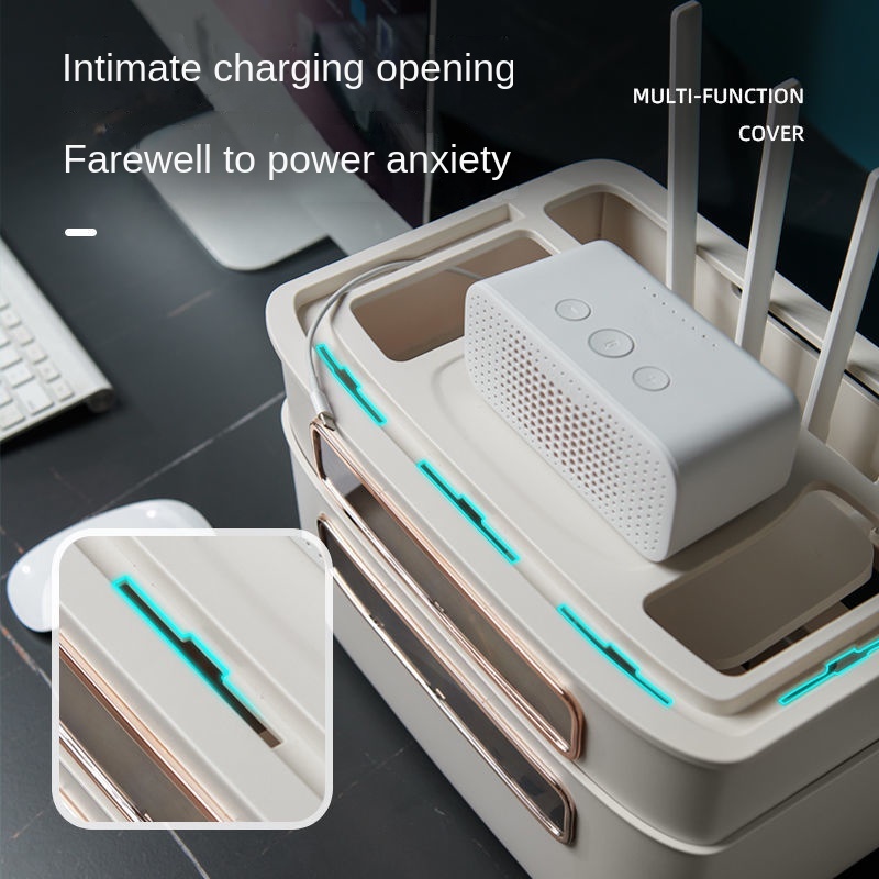 Hộp Lưu Trữ Bộ định Tuyến Không Dây WiFi Hộp Lưu Trữ Dây điện Nhà Cắm Vào Hộp Lưu Trữ đa Chức Năng Hộp Lưu Trữ Trên Cùng TV