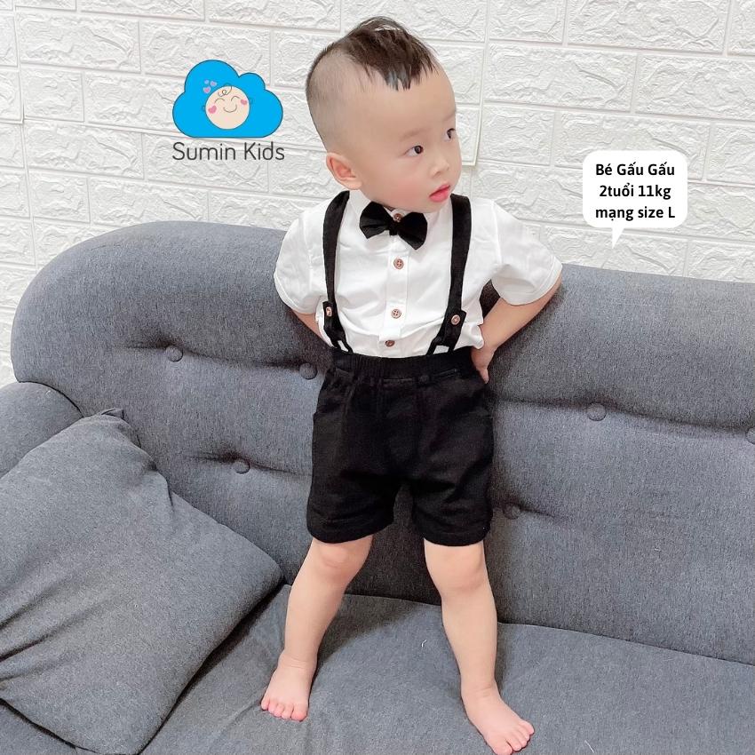 Set công tử bé trai mẫu bộ công tử cho bé trai bộ đồ phù hợp body trẻ từ 3kg tới 13kg Sumin Kids