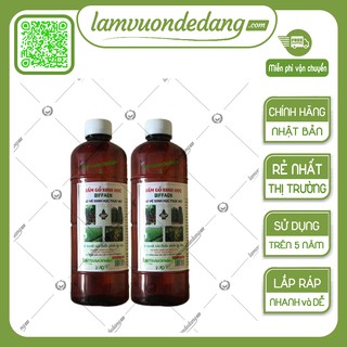 COMBO 2 chai Giấm Gỗ - Dùng để phòng tránh côn trùng, nhện đỏ, rệp, kiến, diệt nấm lá dốm lá, cải tạo lại độ PH đất