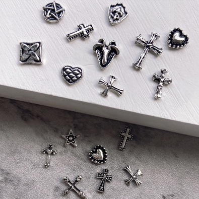 Set 10 Charm kim loại trang trí móng