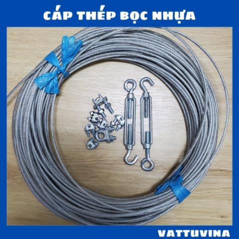 Dây Cáp Thép Bọc Nhựa 3MM,5MM, 6MM, 8MM, 10MM, Bán Lẻ Theo Mét - CÁP THÉP THỦ ĐỨC
